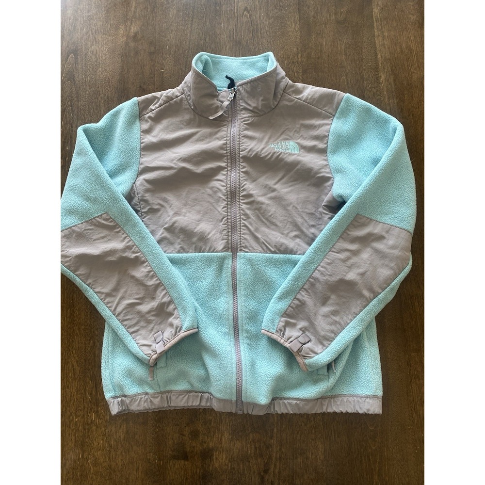 The North Face Jacket Girls Large Grey Mint Denali Snowboard Ski School Chore
